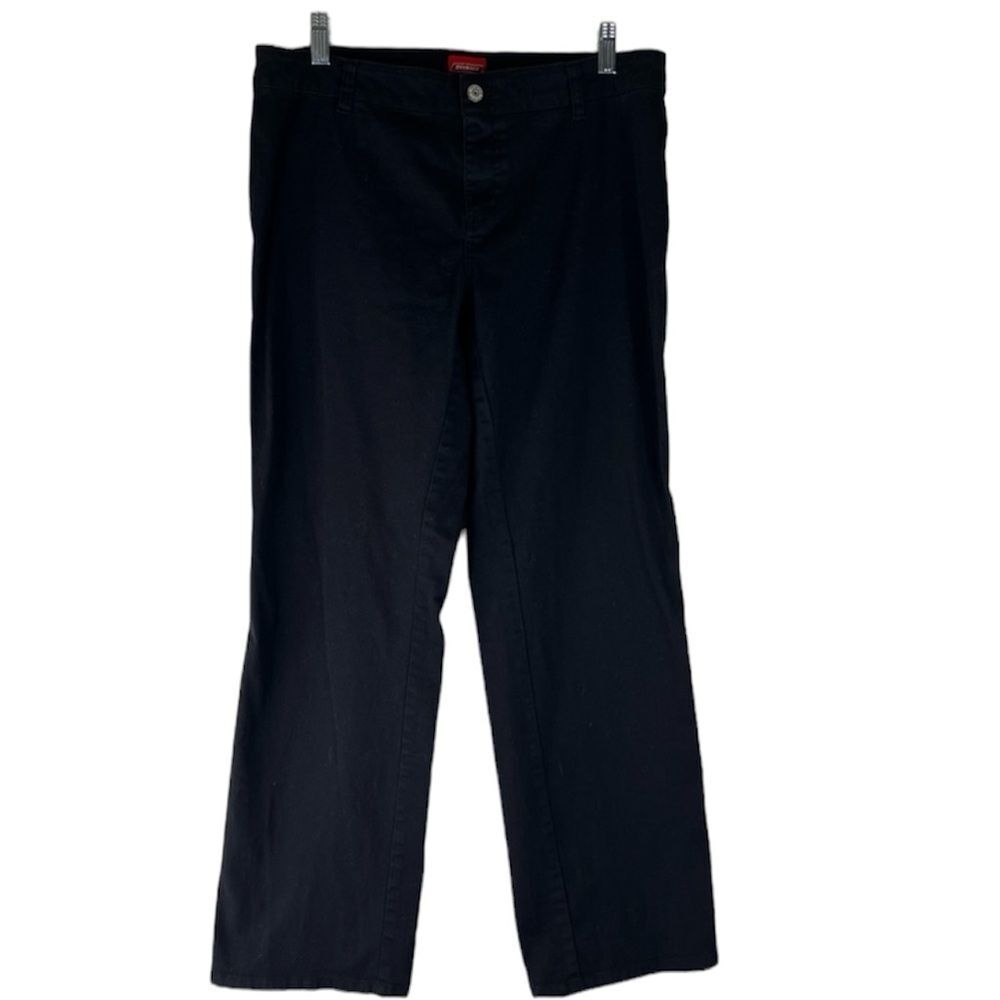 Dickies Pants‎ Juniors Women’s Black Straight Leg Work Stretch Pants 15